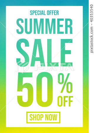 Summer Sale - colourful poster. Vector. 40353540