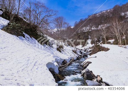 A stream of snow melting 40354006