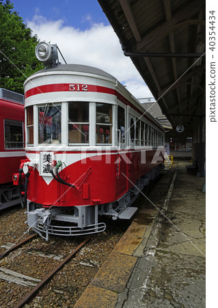 Stationary preservation vehicle of former Mino Station 40354434