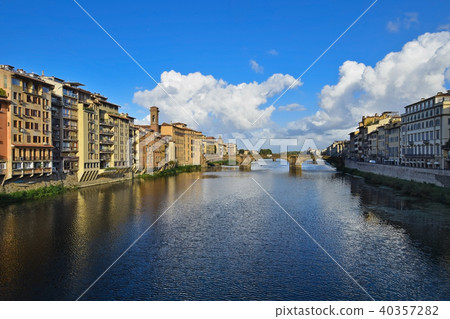 View from Ponte Vecchio in Florence in Italy. View from Ponte Vecchio in Florence in Italy. 40357282