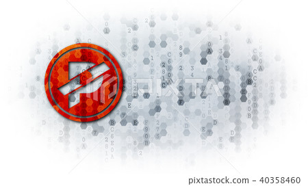 Paccoin - Coin Illustration on Dark Digital Background. 40358460