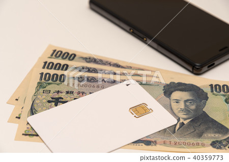 SIM card Sumaho thousand yen bill 40359773
