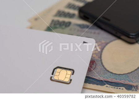 SIM card Sumaho thousand yen bill 40359782