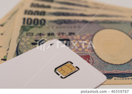 SIM card Sumaho thousand yen bill 40359787