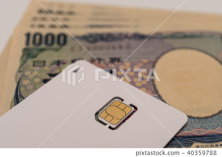 SIM card Sumaho thousand yen bill 40359788