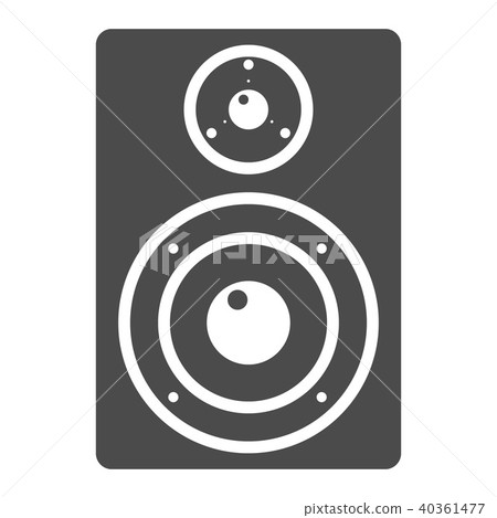 Audio Monitor glyph icon, music and instrument,... - Stock Illustration ...