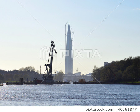 Neva River and Skyscraper Lakhta Center. 40361877