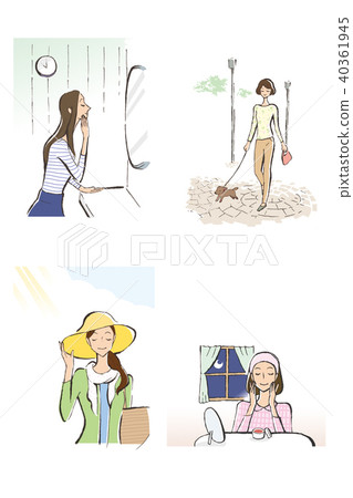 一個女人的一天的插圖 40361945