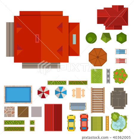 House landscape constructor urban townhouse construction infrastructure vector illustration. House landscape constructor urban townhouse construction infrastructure vector illustration. 40362005