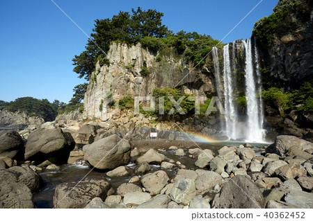 Jeongbang Falls, Jeju Island, Korea 40362452