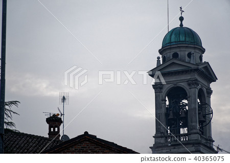 Church tower early in the morning in Milan, Italy 40365075