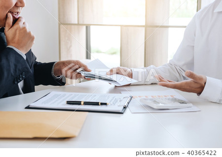 Bribery and corruption concept, bribe in the form of dollar bill 40365422