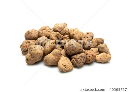 Lightweight expanded clay aggregate, isolated 40365737