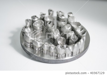 Object printed on metal 3d printer. 40367129