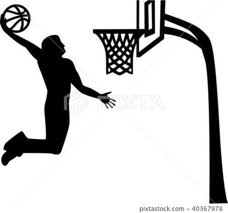 Basketball Player in Action at basket Basketball Player in Action at basket 40367978