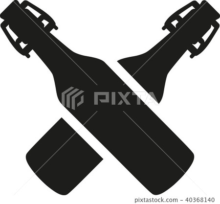 Crossed beer bottles Crossed beer bottles 40368140