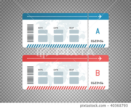 Modern flight tickets design template 40368793