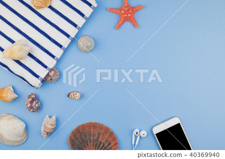 Flat lay concept of summer travel vacations Flat lay concept of summer travel vacations 40369940