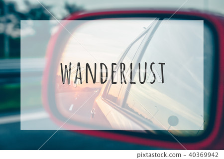 Inspirational typographic quote wanderlust Inspirational typographic quote wanderlust 40369942