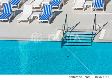 Ladder of a swimming pool Ladder of a swimming pool 40369945