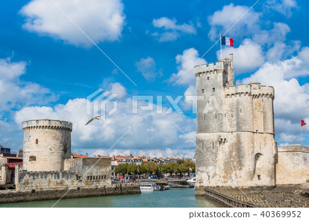 Towers of ancient fortress of La Rochelle France Towers of ancient fortress of La Rochelle France 40369952