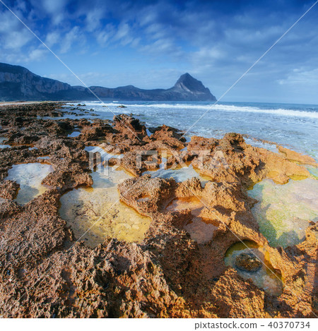 Spring panorama of sea coast city Trapany. Sicily, Italy, Europe Spring panorama of sea coast city Trapany. Sicily, Italy, Europe 40370734
