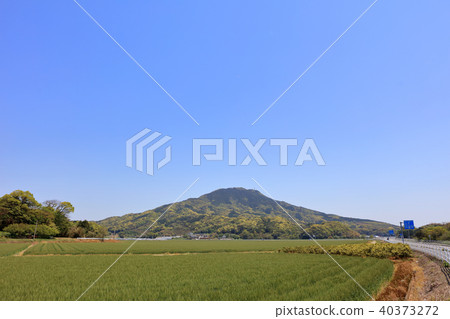 Aerial view of the coast of Fukuoka City Nishi Ward-Saga Prefecture Karatsu Kanayasan Shima Itoshima City Fukuoka Prefecture 40373272
