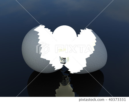 CG illustration light bulb egg inspiration 40373331