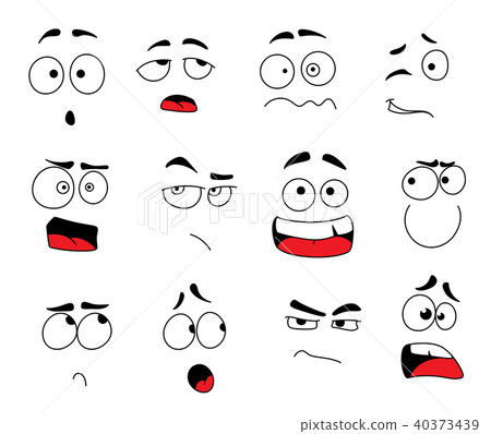 Vector smile emoticons or emoji faces icons set Vector smile emoticons or emoji faces icons set 40373439