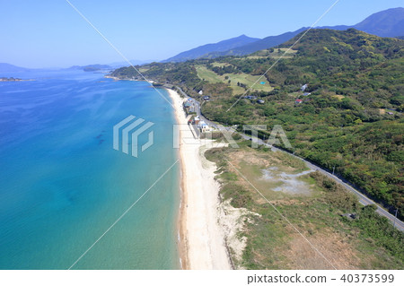福岡市西區〜佐賀縣唐津沿海航拍照片姊妹海灘_福岡縣伊豆島2長 福岡市西區〜佐賀縣唐津沿海航拍照片姊妹海灘_福岡縣伊豆島2長 40373599