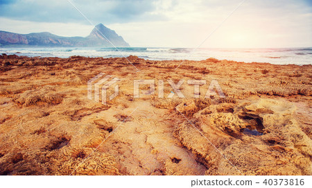 Spring panorama of sea coast city Trapany. Sicily, Italy, Europe Spring panorama of sea coast city Trapany. Sicily, Italy, Europe 40373816