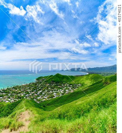 Landscape from Hawaii Lanikai Kai Village Trail 40374021