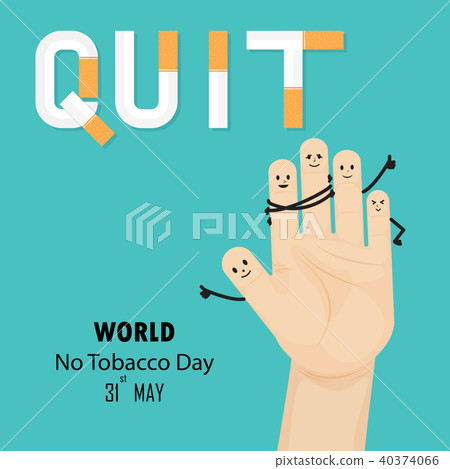 Human hands, cigarette.Quit Tobacco vector design 40374066