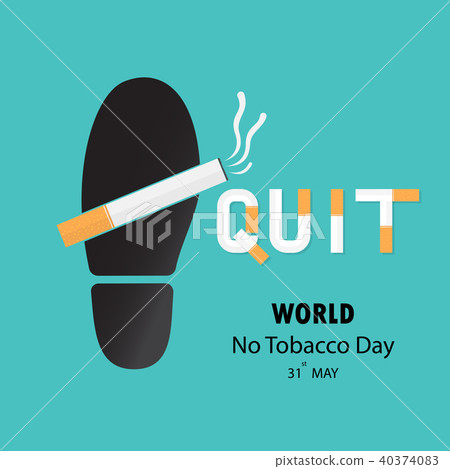 Shoe prints,foot prints and Quit Tobacco vecto Shoe prints,foot prints and Quit Tobacco vecto 40374083