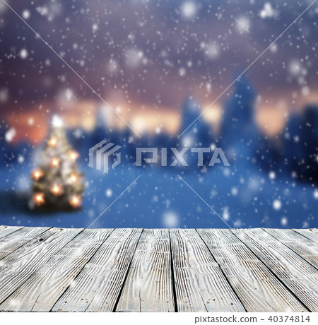 Winter abstract background with wooden planks Winter abstract background with wooden planks 40374814