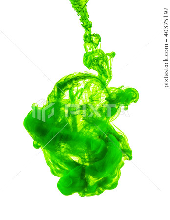 Green ink isolated on white background Green ink isolated on white background 40375192