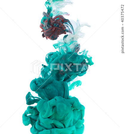 Blue ink isolated on white background 40375472