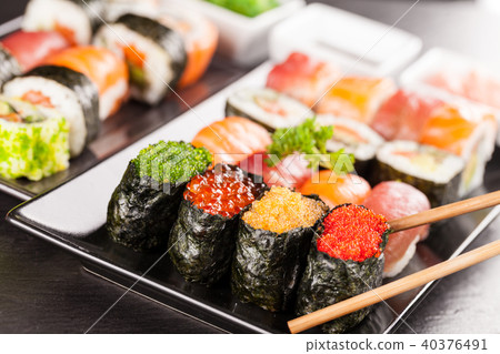 Delicious sushi rolls Delicious sushi rolls 40376491