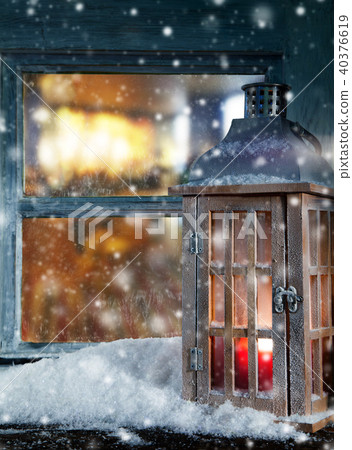 Atmospheric Christmas window sill decoration 40376619