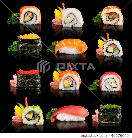 Delicious sushi pieces Delicious sushi pieces 40376643