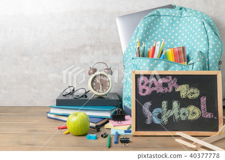 School backpack and back to school text School backpack and back to school text 40377778