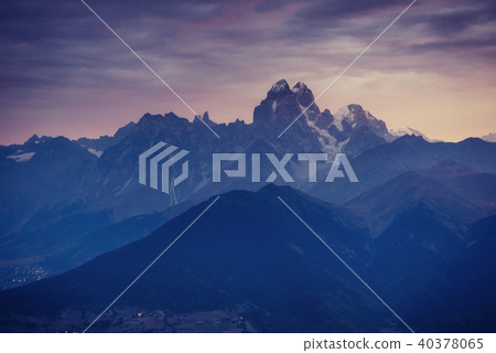 Rocky Mountains in Georgia. Europe, Upper Svaneti, near mt. Ushb 40378065