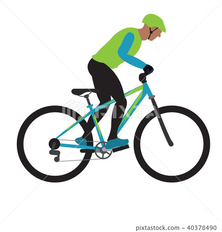 Man riding a bike 40378490