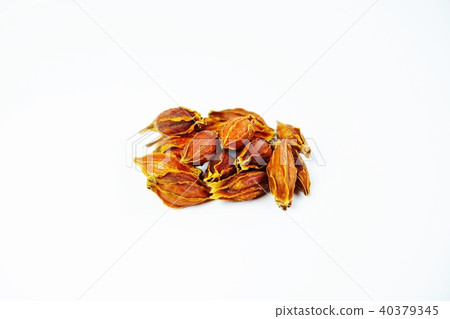 Chinese medicine prescription medicine, dried fruit of gardenia (Sanshishi), white back horizontal position 40379345