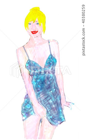 美麗的女人6看著這個笑著說 40380259