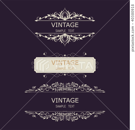 Vintage Decorations Elements. Flourishes 40380918