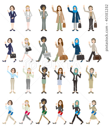 Illustration of various people / Business woman 40381282