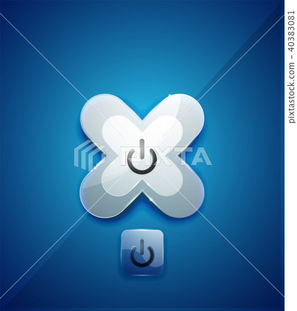 Glass transparent effect power start button, on off icon, vector UI or app symbol design Glass transparent effect power start button, on off icon, vector UI or app symbol design 40383081