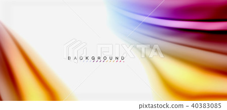 Blurred fluid colors background, abstract waves lines, vector illustration 40383085