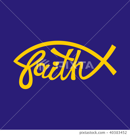 Jesus fish with the word faith 40383452